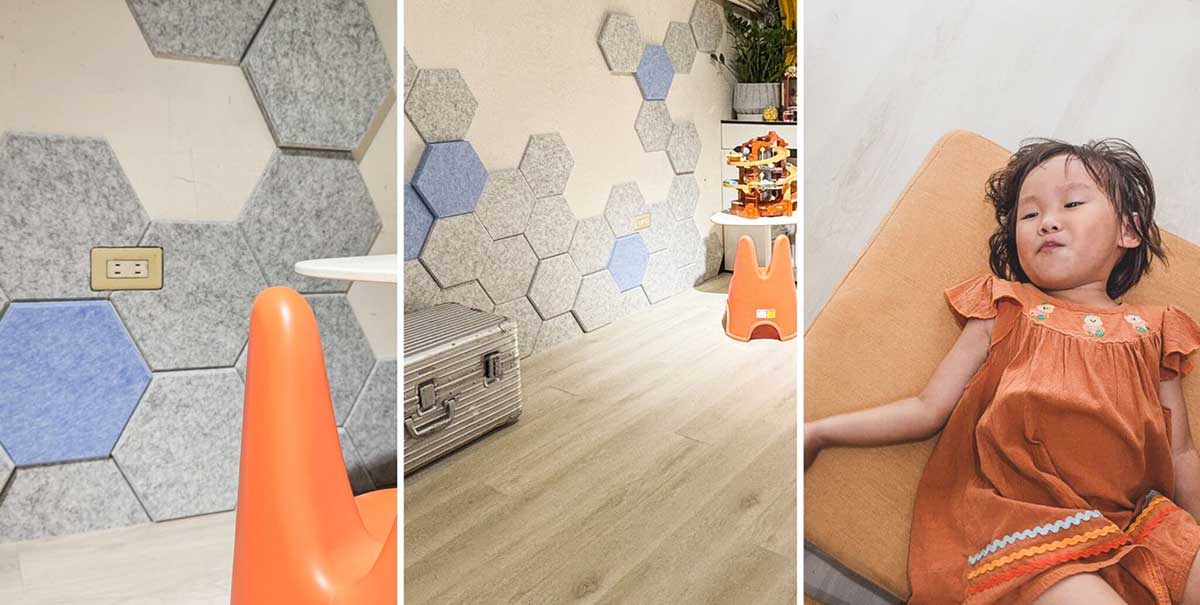 CoCoHome免膠立體吸音/隔音板-實作案例