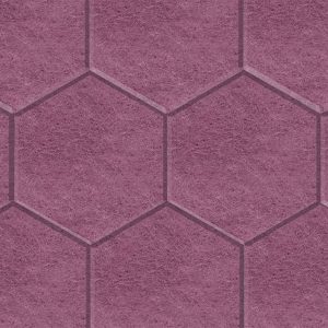 CoCo-Home免膠立體吸音隔音板_六角形櫻花粉紫