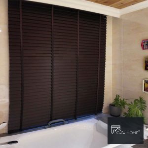 CoCo-Home宅家居-實木百葉窗簾案例 PS0009-大地深咖