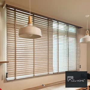 CoCo-Home宅家居-實木百葉窗簾案例 OL5020-岩紋木灰