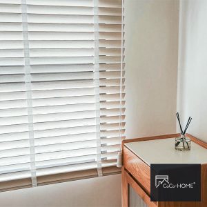 CoCo-Home宅家居-實木百葉窗簾案例 OL5024-奶油白