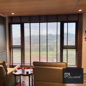 CoCo-Home宅家居-實木百葉窗簾案例 OL5030-胡桃原木