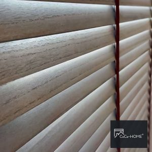 CoCo-Home宅家居-實木百葉窗簾案例 OL5033-暖棕灰