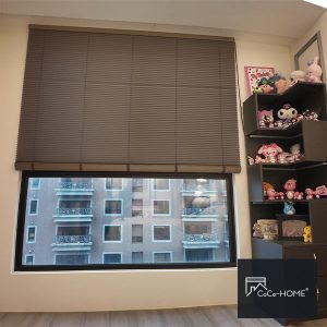 CoCo-Home宅家居-科技百葉窗簾案例-LB025-14-深咖啡絲紋