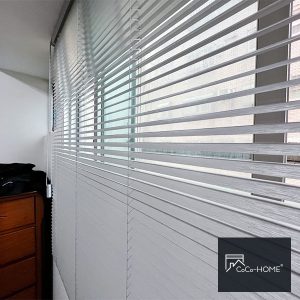 CoCo-Home宅家居-科技百葉窗簾案例-LB025-3-灰色絲紋