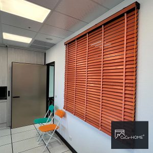 CoCo-Home實木百葉窗簾-韓系繽紛款CF5003-蜜橙橘