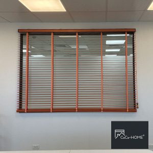 CoCo-Home實木百葉窗簾-韓系繽紛款CF5003-蜜橙橘