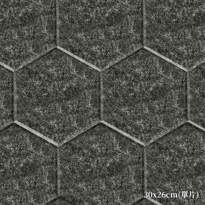 CoCo-Home免膠立體吸音隔音板_六角形亞麻黑