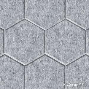 CoCo-Home免膠立體吸音隔音板_六角形淺灰