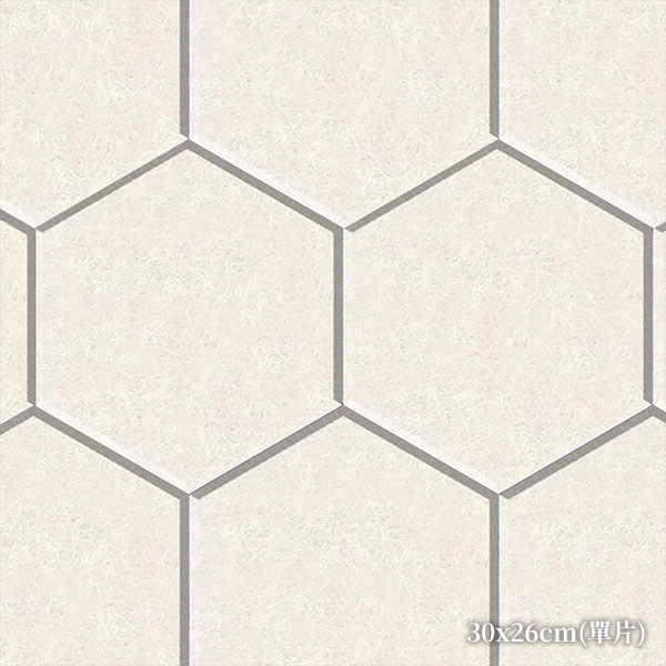 panels_pd_sc605n CoCo-Home免膠立體吸音隔音板_六角形雪白