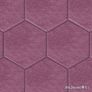 CoCo-Home免膠立體吸音隔音板_六角形櫻花粉紫
