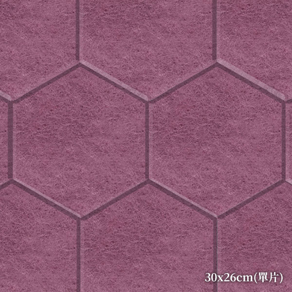 panels_pd_sc611n CoCo-Home免膠立體吸音隔音板_六角形櫻花粉紫