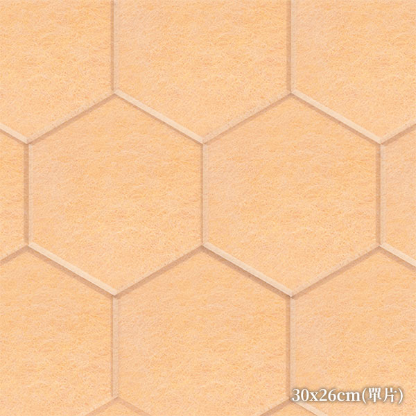panels_pd_sc612n CoCo-Home免膠立體吸音隔音板_六角形淡粉橘